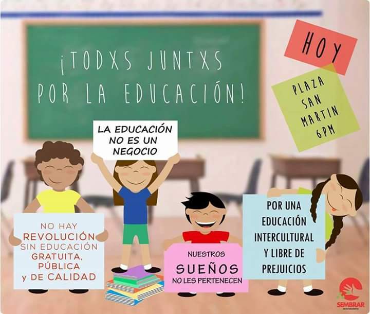 “No hay revolución, sin educación”
